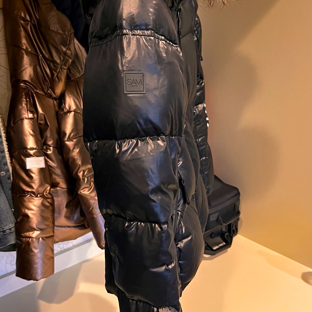 Sam. Jackets & Coats | Black Down Fur-Trimmed Puffer | Color: Black | Size: 4 - Picture 3 of 7
